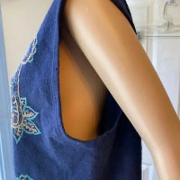 VTG Koret Paisley Stitched Embroidery 100% Wool Vest Women Size M - Picture 6 of 6